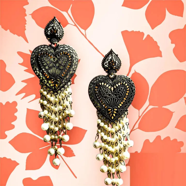 Heart Hanging Long Jhumka