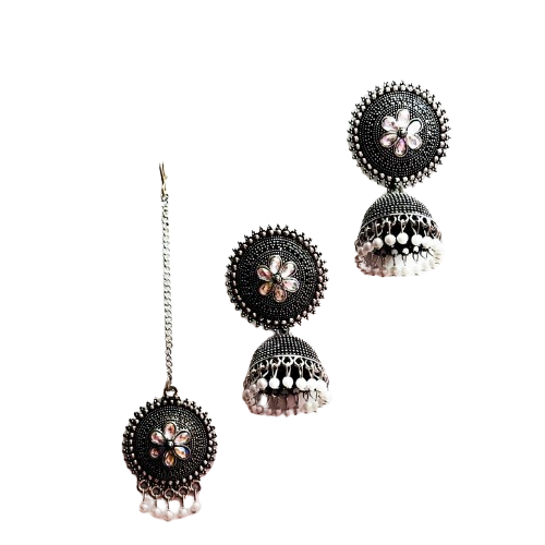 Jhumka with tikka Circle
