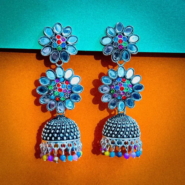 Double Flower Jhumka
